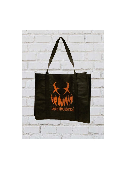 Danny Halloween Black Tote Bag With Orange Logo